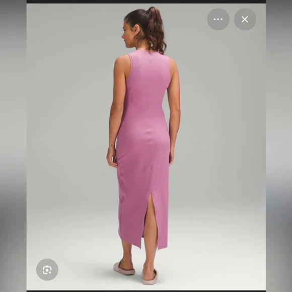 Lululemon Blue Ribbed Midi Dress - Picture 2 of 6